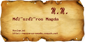 Mészáros Magda névjegykártya