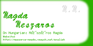 magda meszaros business card